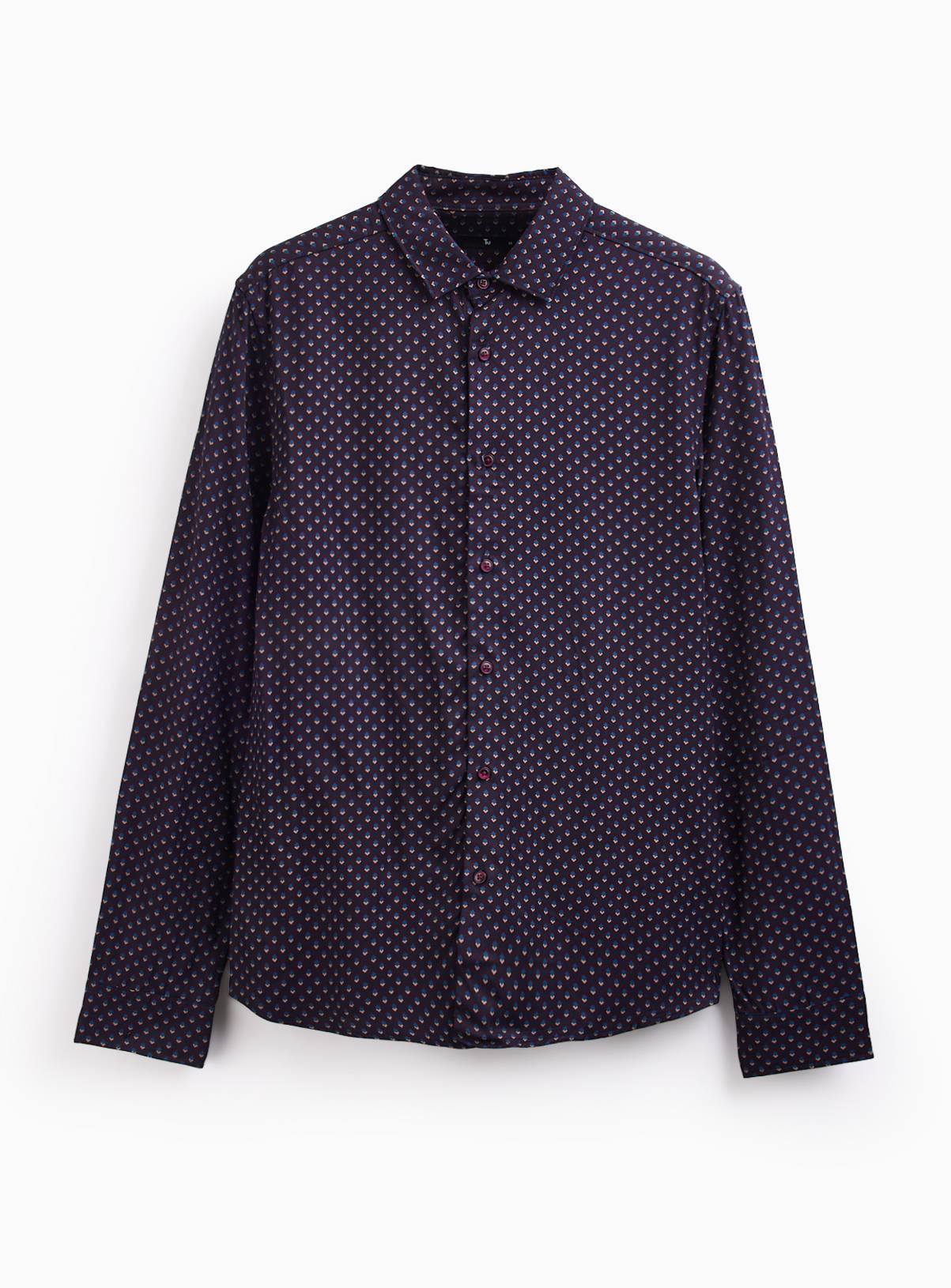 Black Pin Dot Pattern Shirt XXL - Image 3